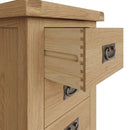 Tunbridge Oak Bedside Table with 3 Drawers 45 x 38 x 65 cm
