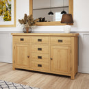 Tunbridge Oak Sideboard 2 Door 6 Drawer 155 x 45 x 90 cm