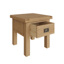 Tunbridge Oak Lamp Table with Drawer 50 x 50 x 55 cm