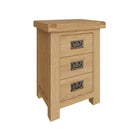 Tunbridge Oak Bedside Table with 3 Drawers 42 x 35 x 58 cm