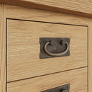 Tunbridge Oak Bedside Table with 3 Drawers 42 x 35 x 58 cm