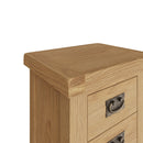 Tunbridge Oak Bedside Table with 3 Drawers 42 x 35 x 58 cm