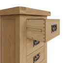 Tunbridge Oak Bedside Table with 3 Drawers 42 x 35 x 58 cm
