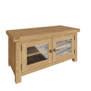 Tunbridge Oak Standard TV Unit with Glass Doors 100 x 45 x 50 cm