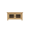 Tunbridge Oak Standard TV Unit with Glass Doors 100 x 45 x 50 cm