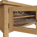 Tunbridge Oak Standard TV Unit with Glass Doors 100 x 45 x 50 cm