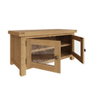Tunbridge Oak Standard TV Unit with Glass Doors 100 x 45 x 50 cm