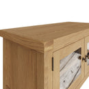 Tunbridge Oak Standard TV Unit with Glass Doors 100 x 45 x 50 cm