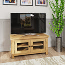 Tunbridge Oak Standard TV Unit with Glass Doors 100 x 45 x 50 cm