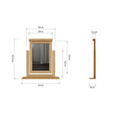 Tunbridge Oak Trinket Mirror 50 x 6 x 55 cm
