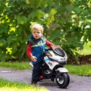HOMCOM Kids Electric Ride On Motorcycle Bike with Training Wheels 12v - White