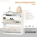 White Slimline Shoe Cabinet