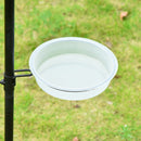 PawHut Bird Feeding Station Kit Wild Bird Feeder Pole w/ 6 Hooks 4 Hanging Feeders