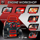 HOMCOM Kids Truck Engine Toy Set - Red