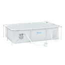 Outsunny Swimming Pool with Steel Frame & Filter 315L x 225W x 75H cm - Grey