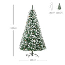 HOMCOM Christmas Tree Slim 6' with Pinecones