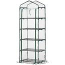 Outsunny Mini Greenhouse Outdoor Flower Stand PVC Cover Portable 69 x 49 x 193cm