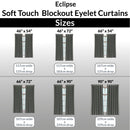 Lewis's Eclipse Blackout Eyelet Curtains - Grey