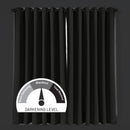 Lewis's Eclipse Blackout Eyelet Curtains - Silver