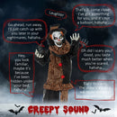 Halloween Outsunny 67" Life Size Outdoor Talking Circus Clown Light Up Eyes, Laughter