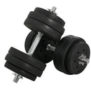 HOMCOM 30KG Adjustable Dumbbells Weight Set Hand Weight for Body Fitness
