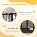 PawHut Adjustable Safety Gate w/ 1 Extensions and Four Adjustable Screws, Black