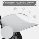 HOMCOM Baby Tricycle 4in1 Stroller with Handle - Grey