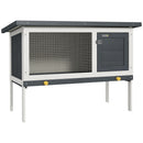 PawHut Wooden Rabbit Hutch Bunny Cage Openable Roof for Outdoor 90 x 45 x 65 cm