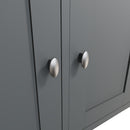 Malmesbury Grey Sideboard with 3 Doors 130 x 40 x 85 cm