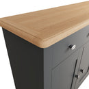 Malmesbury Grey Sideboard with 3 Doors 130 x 40 x 85 cm