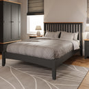 Malmesbury Grey Bed 4'6" Double 150 x 204 x 110 cm