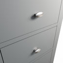 Malmesbury Grey Chest of 5 Drawers - Narrow 50 x 36 x 115 cm