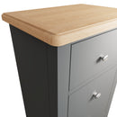 Malmesbury Grey Chest of 5 Drawers - Narrow 50 x 36 x 115 cm