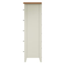 Salisbury Pure White Chest of 5 Drawers - Narrow 50 x 36 x 115 cm