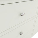 Salisbury Pure White Chest of 6 Drawers 115 x 40 x 78 cm