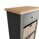 Malmesbury Grey Cabinet 1 Drawer 2 Basket 50 x 30 x 75 cm