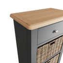Malmesbury Grey Cabinet 1 Drawer 3 Basket 50 x 30 x 100 cm