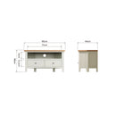 Salisbury Pure White Corner TV Unit 90 x 44 x 48 cm