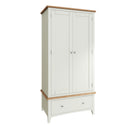 Salisbury Pure White Wardrobe 2 Door with Drawer 90 x 52 x 185 cm