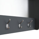 Malmesbury Grey Wall Coat Rack with Mirror 80 x 15 x 50 cm