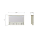 Salisbury Pure White Wall Coat Rack with Mirror 80 x 15 x 50 cm