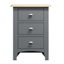 Malmesbury Grey Bedside Table with 3 Drawers 42 x 35 x 58 cm