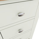 Salisbury Pure White Bedside Table with 3 Drawers 42 x 35 x 58 cm