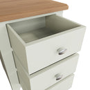Salisbury Pure White Bedside Table with 3 Drawers 42 x 35 x 58 cm
