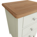 Salisbury Pure White Bedside Table with 3 Drawers 42 x 35 x 58 cm