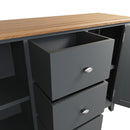 Malmesbury Grey Large Sideboard 115 x 34 x 80 cm