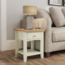 Salisbury Pure White Lamp Table 1 Drawer 40 x 36 x 47 cm