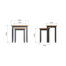 Malmesbury Grey Nest of 2 Tables 50 x 32 x 50 cm