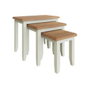 Salisbury Pure White Nest of 3 Tables 60 x 38 x 50 cm