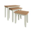 Salisbury Pure White Nest of 3 Tables 60 x 38 x 50 cm